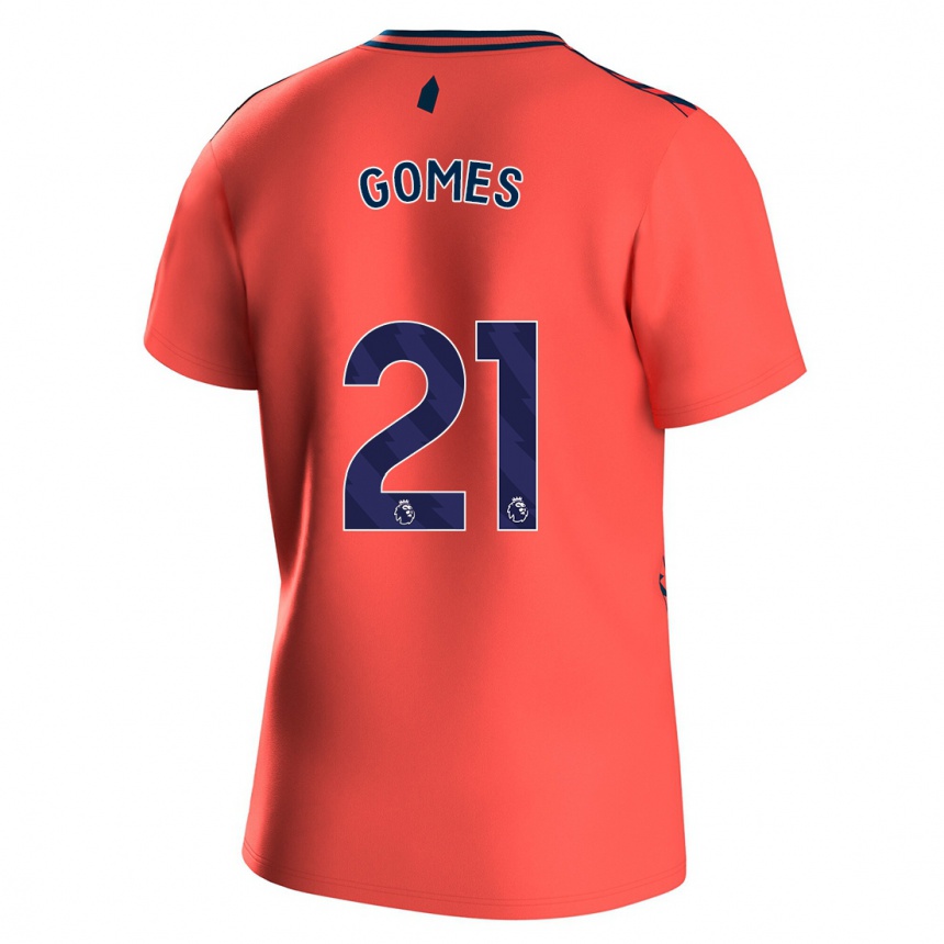 Vaikiškas André Gomes #21 Koralas Išvykos Marškinėliai 2023/24 T-Shirt