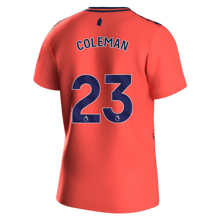 Vaikiškas Seamus Coleman #23 Koralas Išvykos Marškinėliai 2023/24 T-Shirt