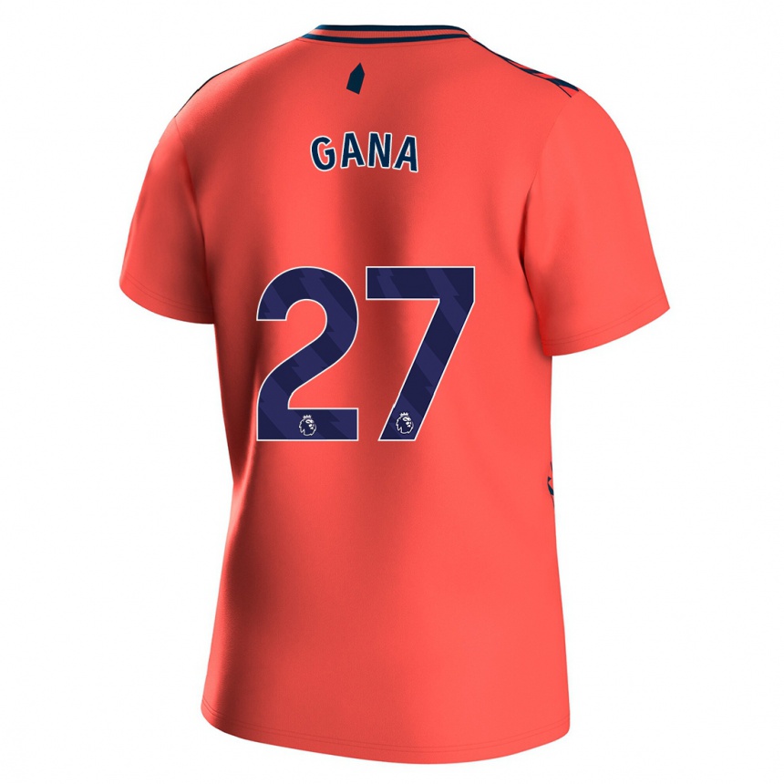 Vaikiškas Idrissa Gueye #27 Koralas Išvykos Marškinėliai 2023/24 T-Shirt