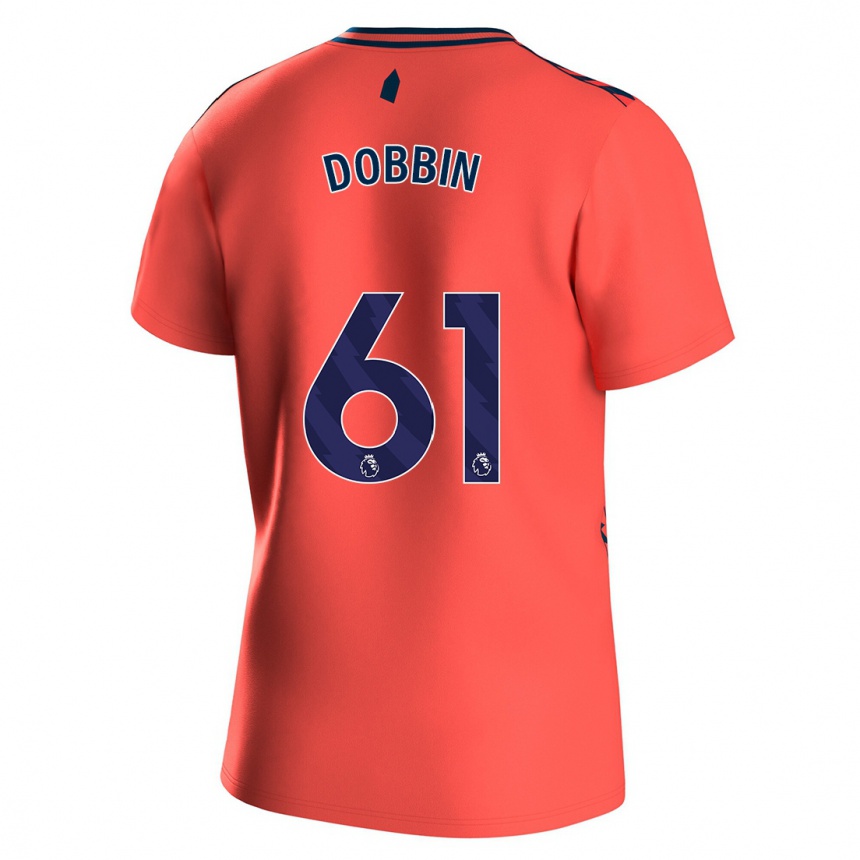 Vaikiškas Lewis Dobbin #61 Koralas Išvykos Marškinėliai 2023/24 T-Shirt