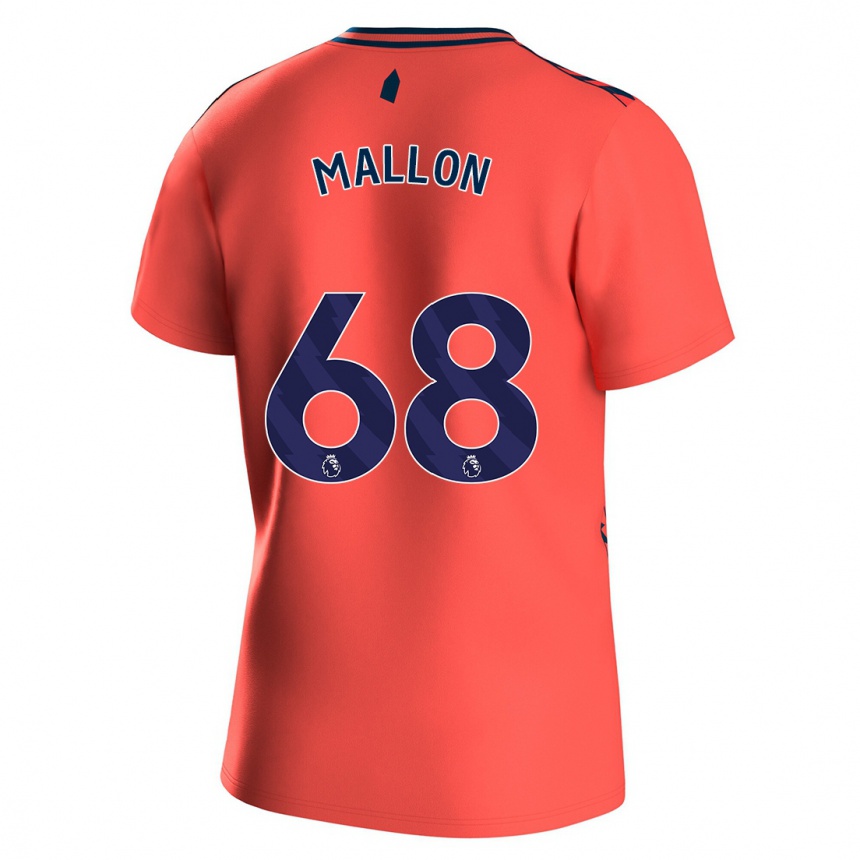 Vaikiškas Mathew Mallon #68 Koralas Išvykos Marškinėliai 2023/24 T-Shirt