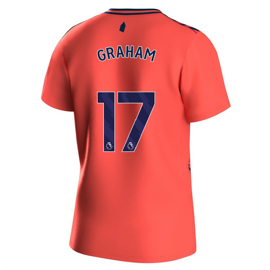 Vaikiškas Lucy Graham #17 Koralas Išvykos Marškinėliai 2023/24 T-Shirt