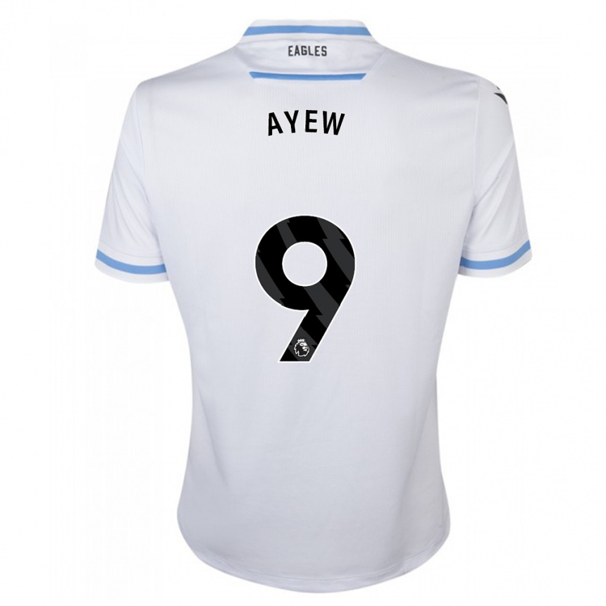 Vaikiškas Ayew #9 Baltas Išvykos Marškinėliai 2023/24 T-Shirt