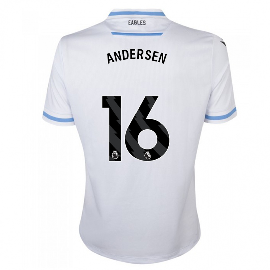 Vaikiškas Joachim Andersen #16 Baltas Išvykos Marškinėliai 2023/24 T-Shirt