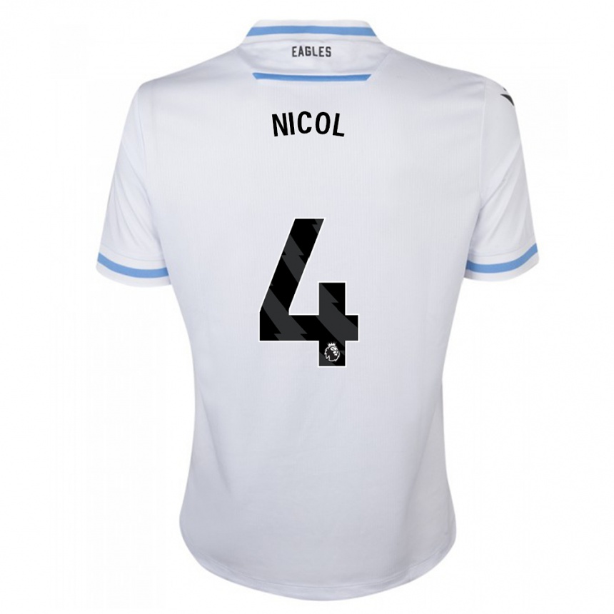 Vaikiškas Leigh Nicol #4 Baltas Išvykos Marškinėliai 2023/24 T-Shirt