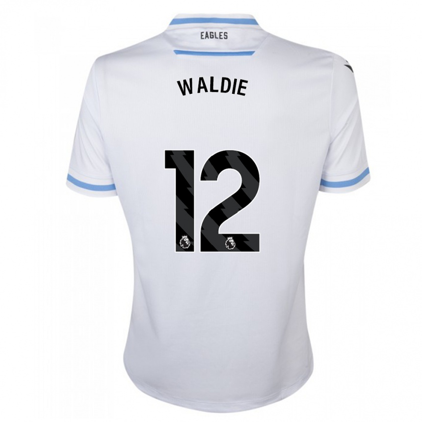 Vaikiškas Lizzie Waldie #12 Baltas Išvykos Marškinėliai 2023/24 T-Shirt