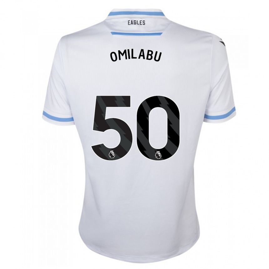 Vaikiškas David Omilabu #50 Baltas Išvykos Marškinėliai 2023/24 T-Shirt