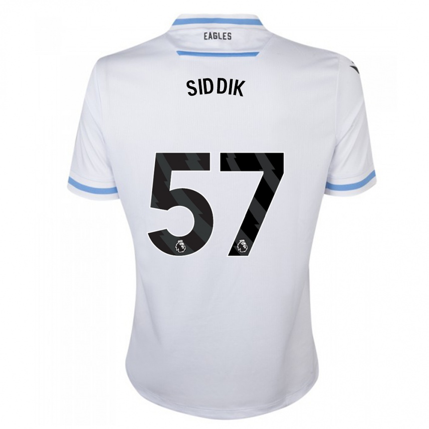 Vaikiškas Cardo Siddik #57 Baltas Išvykos Marškinėliai 2023/24 T-Shirt