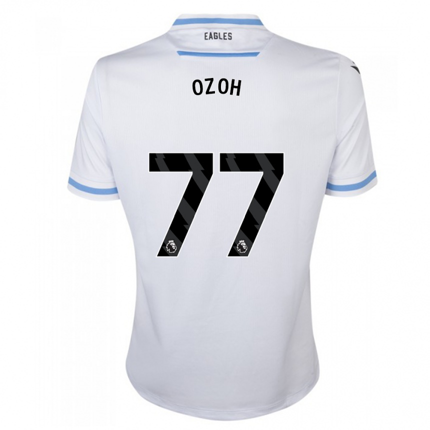 Vaikiškas David Ozoh #77 Baltas Išvykos Marškinėliai 2023/24 T-Shirt