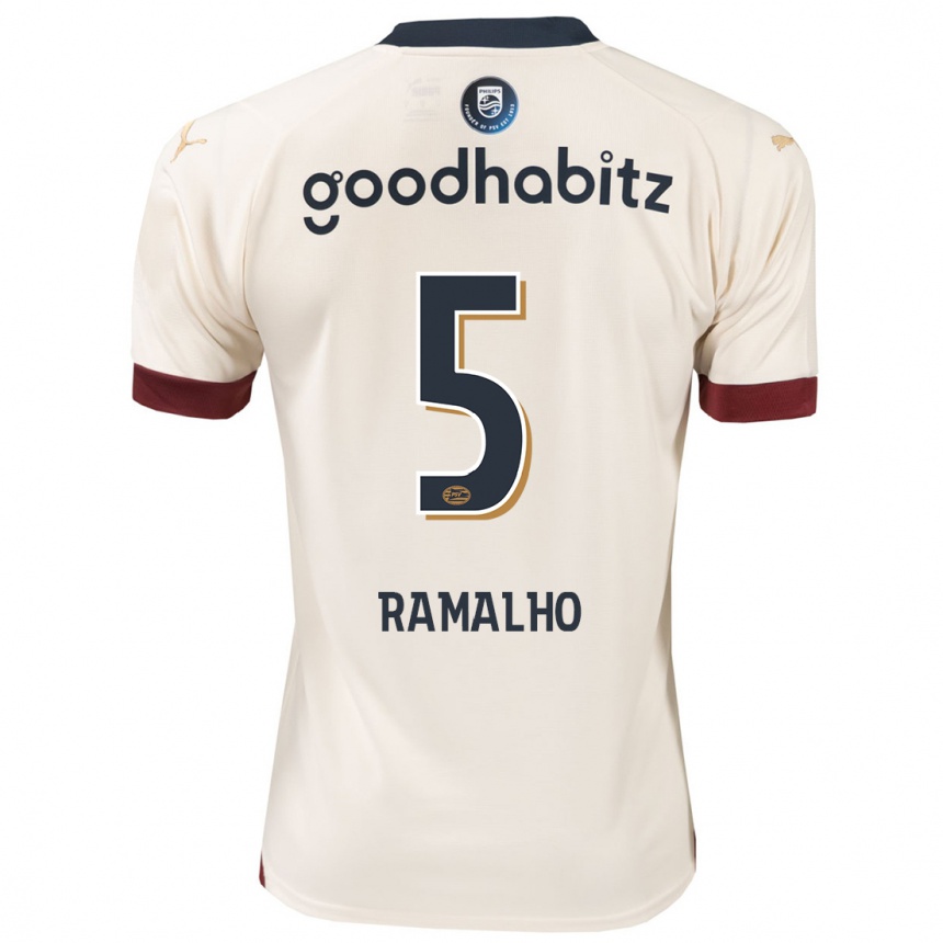 Vaikiškas André Ramalho #5 Beveik Baltas Išvykos Marškinėliai 2023/24 T-Shirt