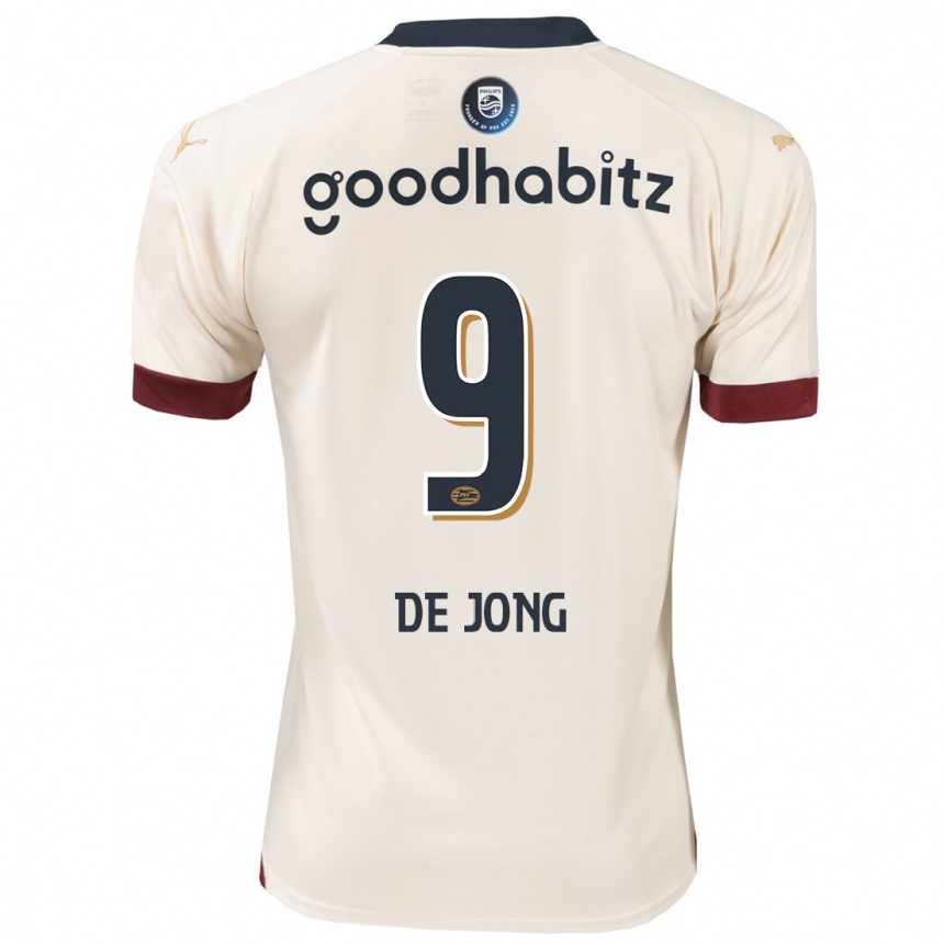 Vaikiškas Luuk De Jong #9 Beveik Baltas Išvykos Marškinėliai 2023/24 T-Shirt