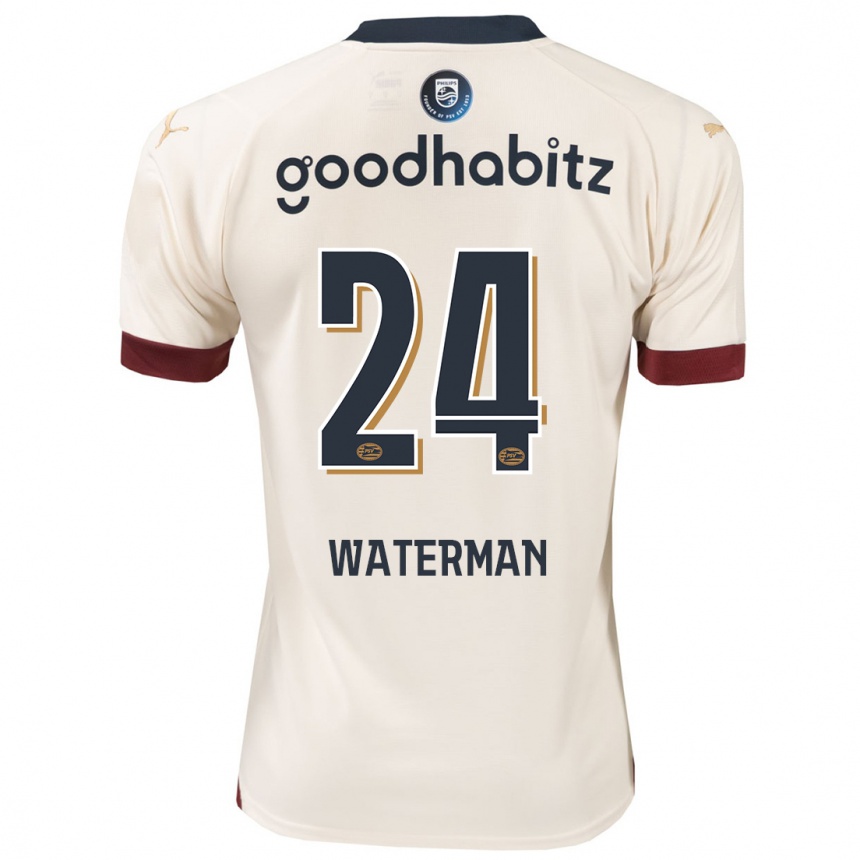 Vaikiškas Boy Waterman #24 Beveik Baltas Išvykos Marškinėliai 2023/24 T-Shirt