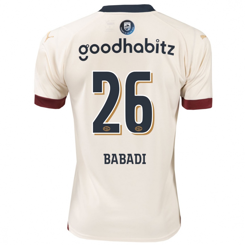 Vaikiškas Isaac Babadi #26 Beveik Baltas Išvykos Marškinėliai 2023/24 T-Shirt