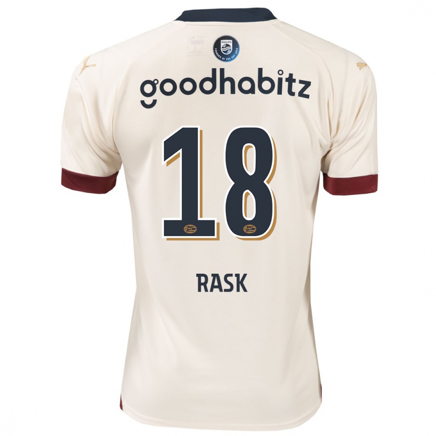 Vaikiškas Caroline Rask #18 Beveik Baltas Išvykos Marškinėliai 2023/24 T-Shirt