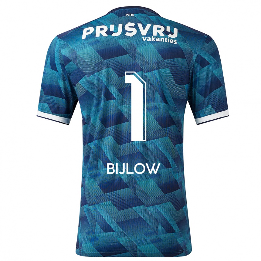 Vaikiškas Justin Bijlow #1 Mėlyna Išvykos Marškinėliai 2023/24 T-Shirt