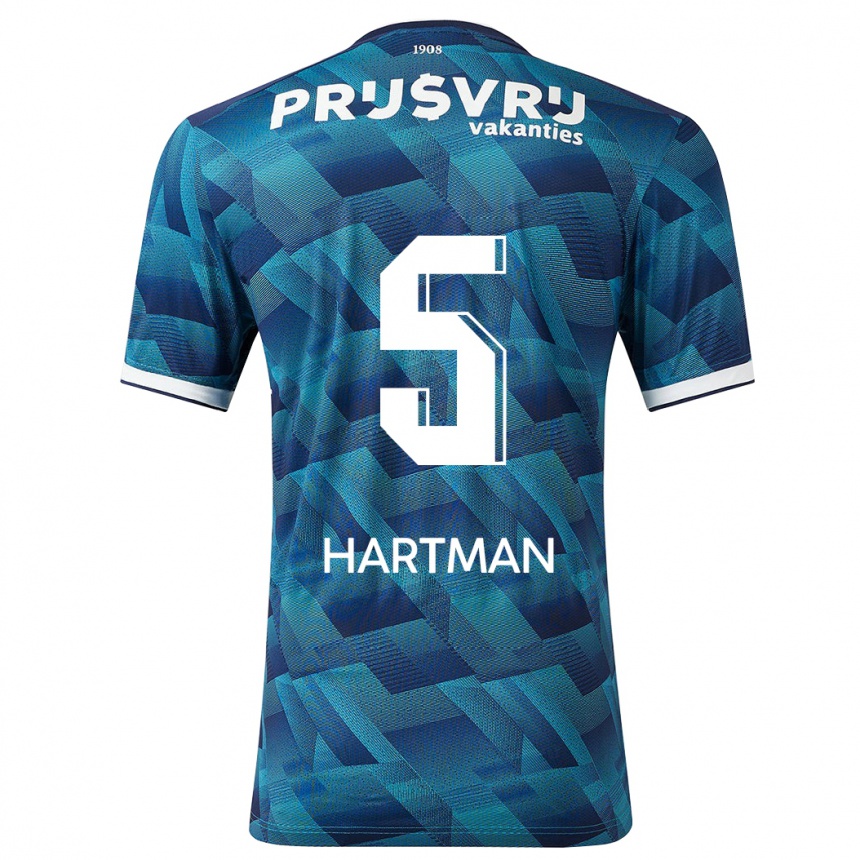 Vaikiškas Quilindschy Hartman #5 Mėlyna Išvykos Marškinėliai 2023/24 T-Shirt