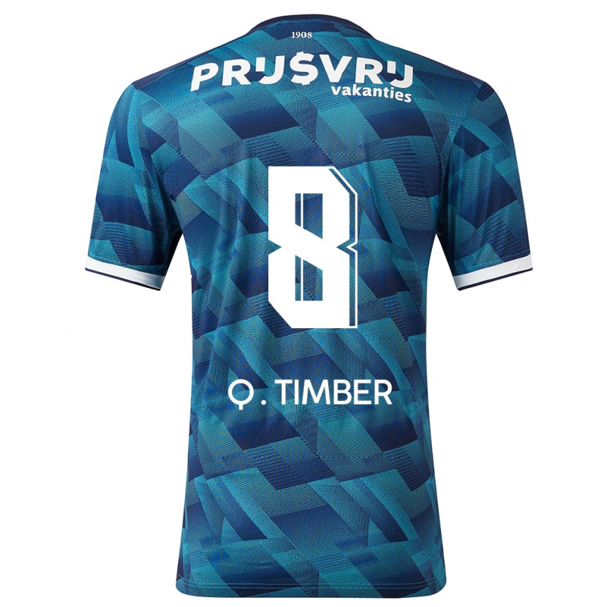 Vaikiškas Quinten Timber #8 Mėlyna Išvykos Marškinėliai 2023/24 T-Shirt