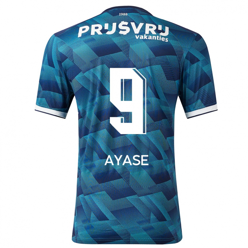 Vaikiškas Ayase Ueda #9 Mėlyna Išvykos Marškinėliai 2023/24 T-Shirt