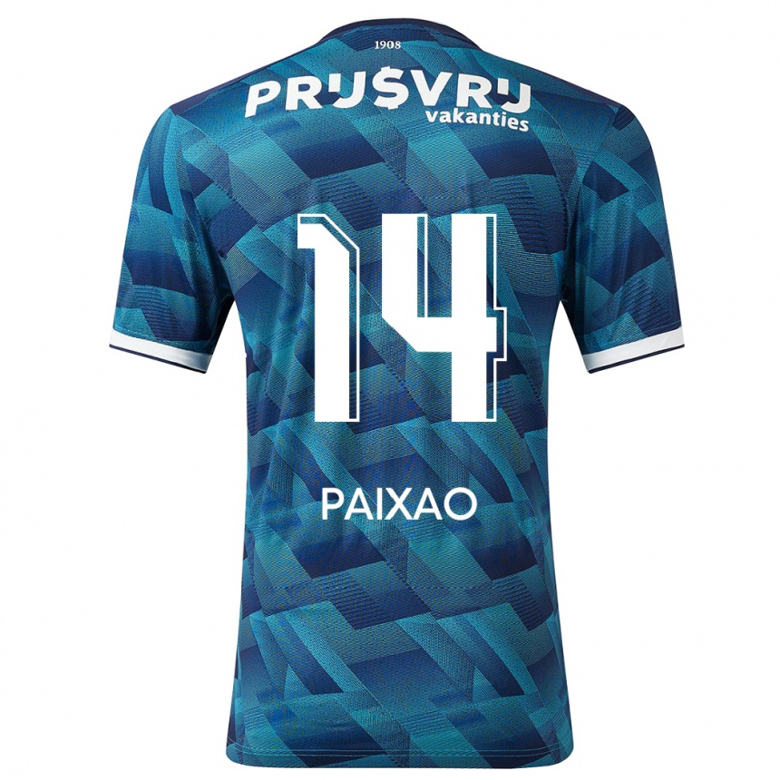 Vaikiškas Igor Paixão #14 Mėlyna Išvykos Marškinėliai 2023/24 T-Shirt