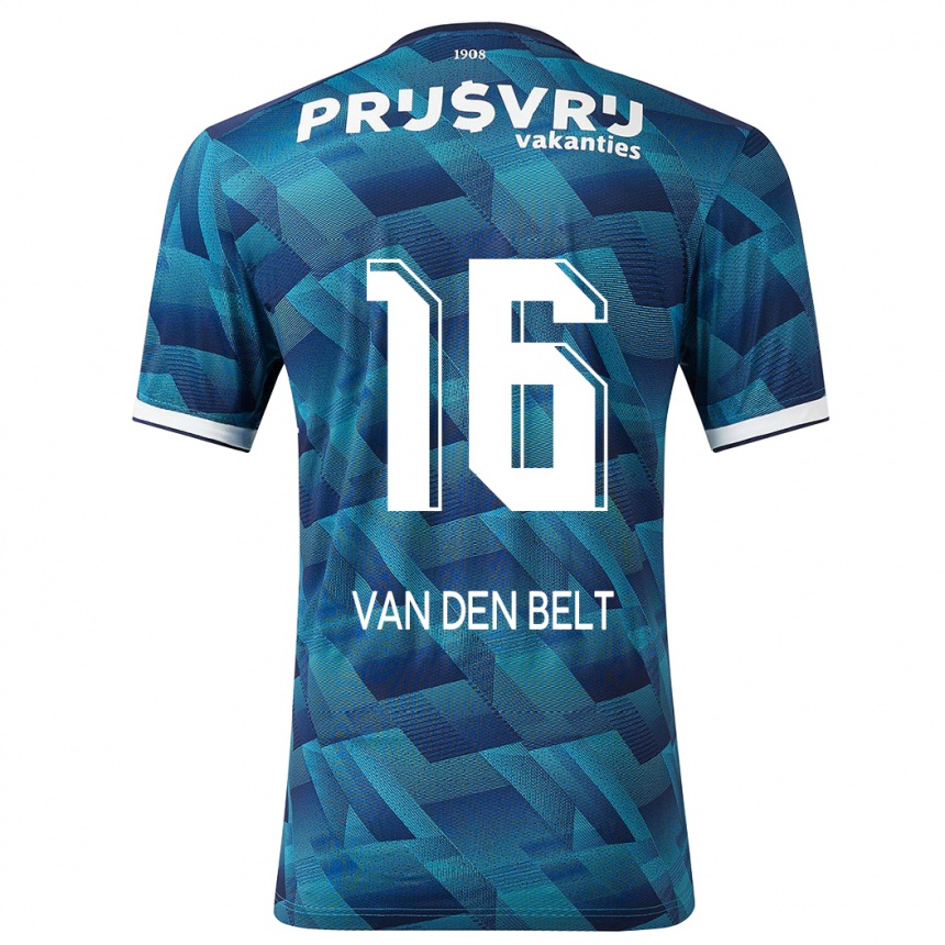 Vaikiškas Thomas Van Den Belt #16 Mėlyna Išvykos Marškinėliai 2023/24 T-Shirt