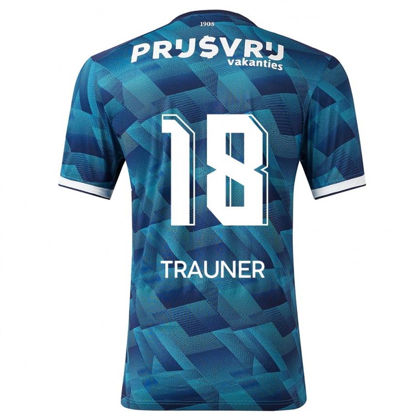 Vaikiškas Gernot Trauner #18 Mėlyna Išvykos Marškinėliai 2023/24 T-Shirt