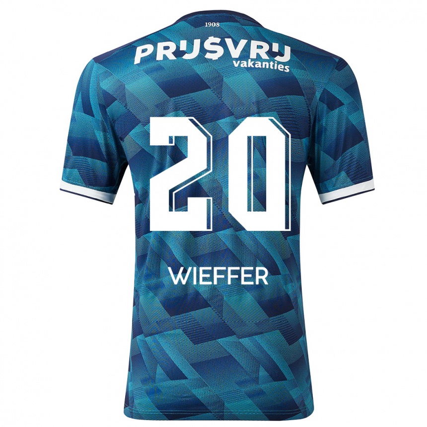 Vaikiškas Mats Wieffer #20 Mėlyna Išvykos Marškinėliai 2023/24 T-Shirt