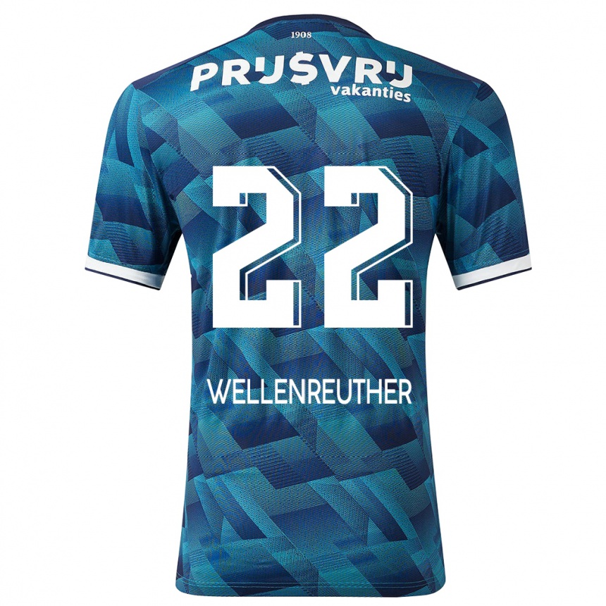 Vaikiškas Timon Wellenreuther #22 Mėlyna Išvykos Marškinėliai 2023/24 T-Shirt