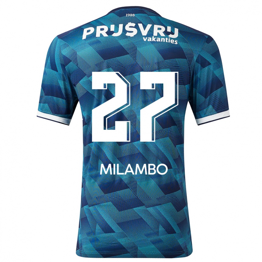 Vaikiškas Antoni Milambo #27 Mėlyna Išvykos Marškinėliai 2023/24 T-Shirt