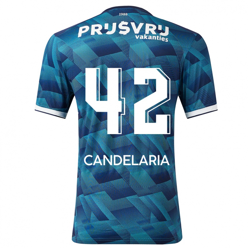 Vaikiškas Jayden Candelaria #42 Mėlyna Išvykos Marškinėliai 2023/24 T-Shirt