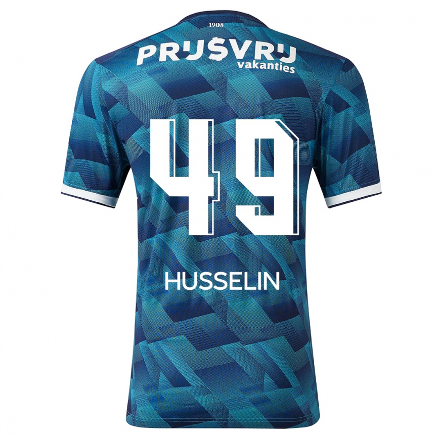 Vaikiškas Matéo Husselin #49 Mėlyna Išvykos Marškinėliai 2023/24 T-Shirt