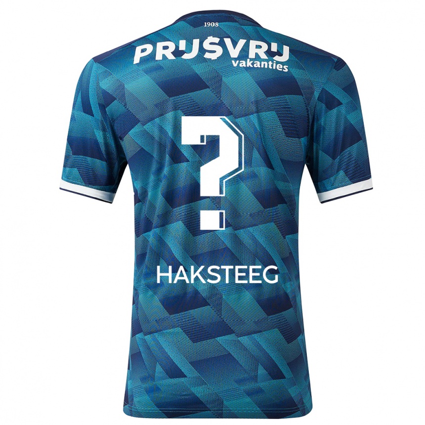 Vaikiškas Tim Haksteeg #0 Mėlyna Išvykos Marškinėliai 2023/24 T-Shirt