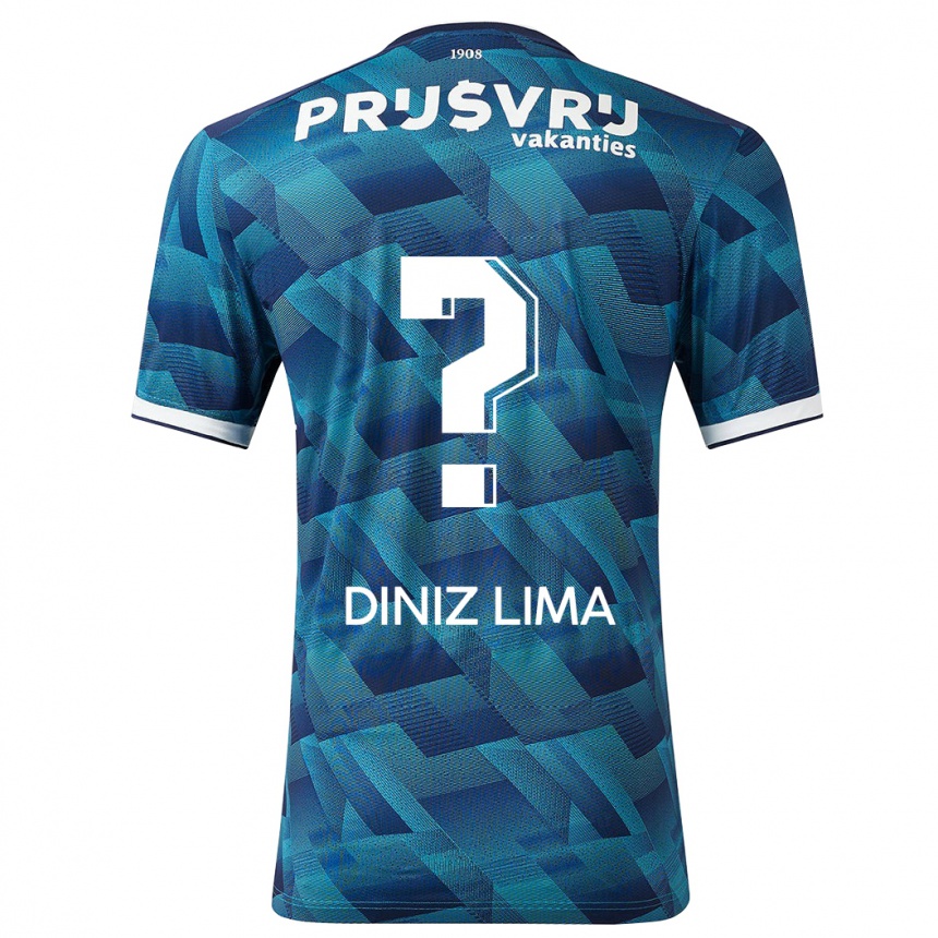 Vaikiškas Lucas Diniz Lima #0 Mėlyna Išvykos Marškinėliai 2023/24 T-Shirt