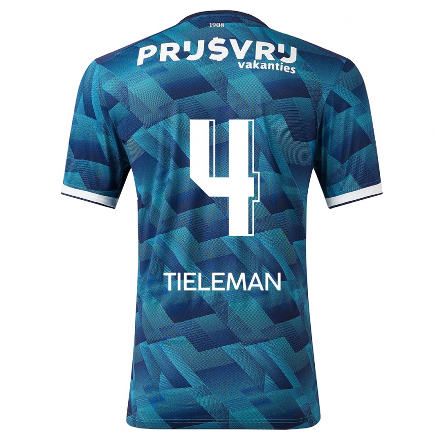 Vaikiškas Jerry Tieleman #4 Mėlyna Išvykos Marškinėliai 2023/24 T-Shirt