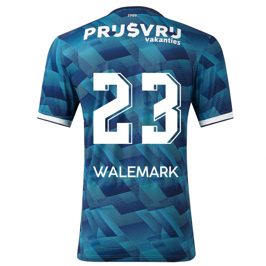 Vaikiškas Patrik Walemark #23 Mėlyna Išvykos Marškinėliai 2023/24 T-Shirt