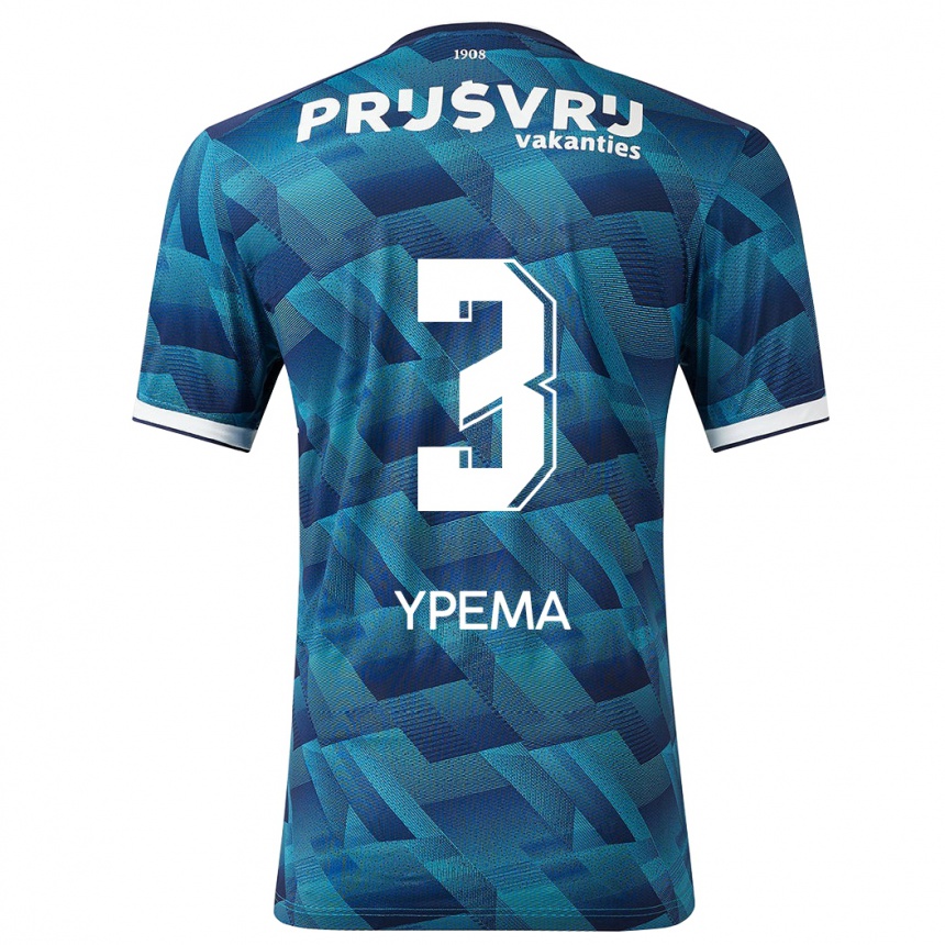 Vaikiškas Danique Ypema #3 Mėlyna Išvykos Marškinėliai 2023/24 T-Shirt