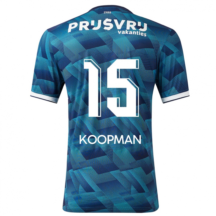 Vaikiškas Sanne Koopman #15 Mėlyna Išvykos Marškinėliai 2023/24 T-Shirt