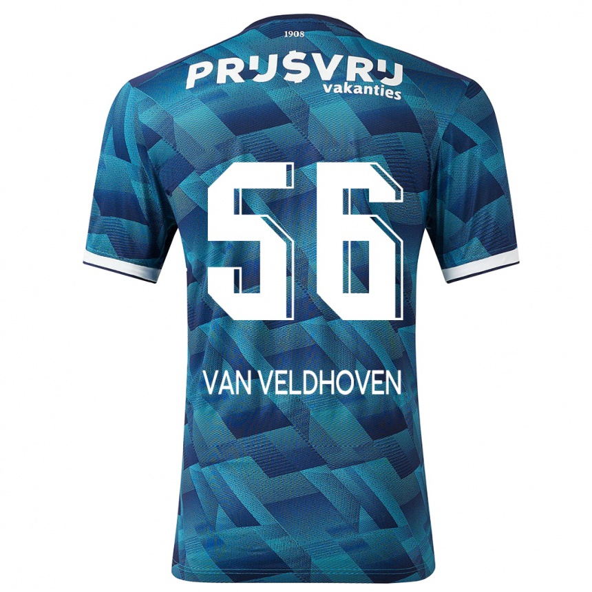 Vaikiškas Kars Van Veldhoven #56 Mėlyna Išvykos Marškinėliai 2023/24 T-Shirt