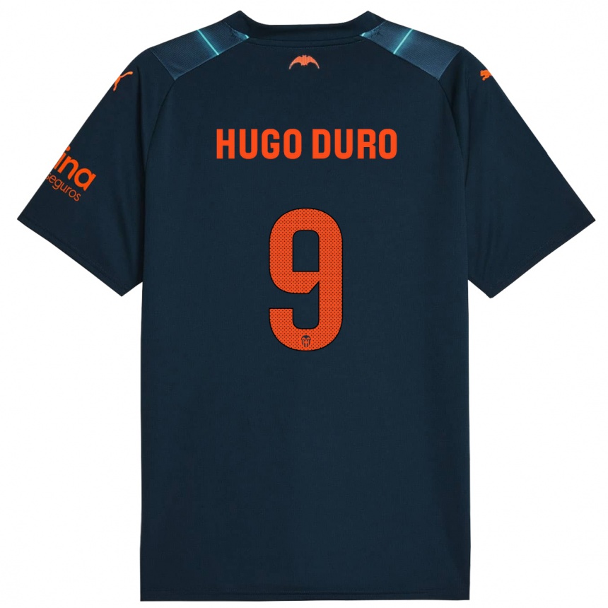 Vaikiškas Hugo Duro #9 Jūrų Mėlyna Išvykos Marškinėliai 2023/24 T-Shirt