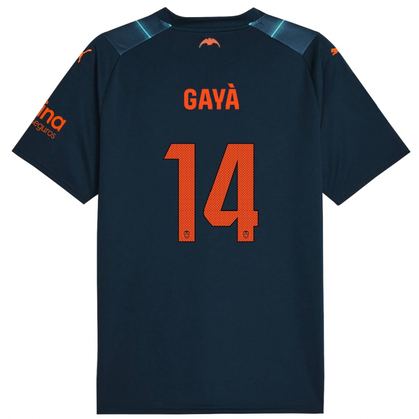 Vaikiškas José Gayà #14 Jūrų Mėlyna Išvykos Marškinėliai 2023/24 T-Shirt