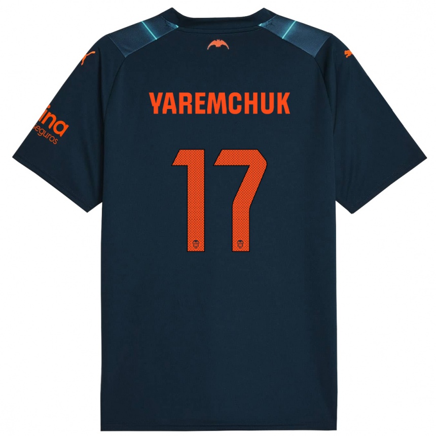 Vaikiškas Roman Yaremchuk #17 Jūrų Mėlyna Išvykos Marškinėliai 2023/24 T-Shirt