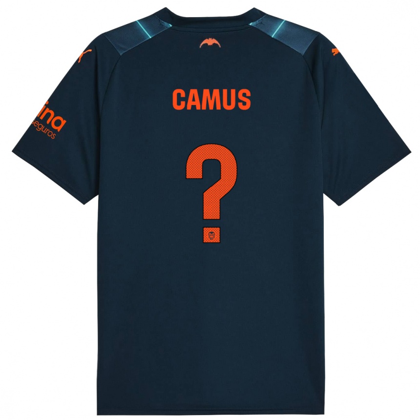 Vaikiškas Marco Camus #0 Jūrų Mėlyna Išvykos Marškinėliai 2023/24 T-Shirt