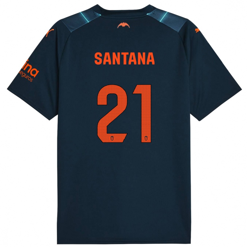 Vaikiškas Ismael Santana #21 Jūrų Mėlyna Išvykos Marškinėliai 2023/24 T-Shirt