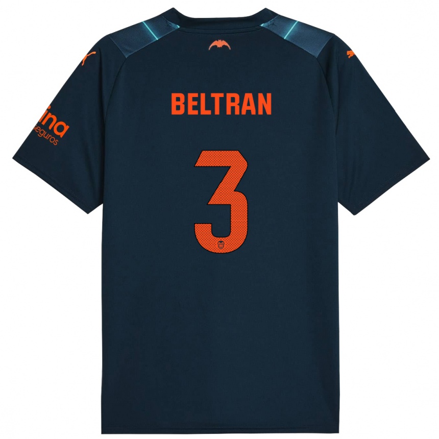 Vaikiškas Bea Beltran #3 Jūrų Mėlyna Išvykos Marškinėliai 2023/24 T-Shirt