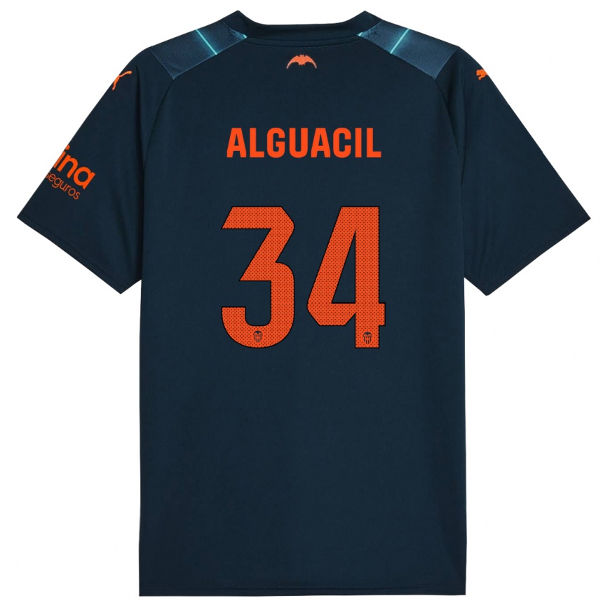 Vaikiškas Ainhoa Alguacil #34 Jūrų Mėlyna Išvykos Marškinėliai 2023/24 T-Shirt