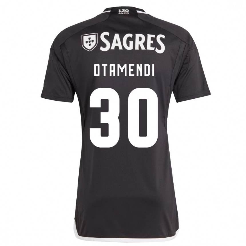 Vaikiškas Nicolás Otamendi #30 Juoda Išvykos Marškinėliai 2023/24 T-Shirt