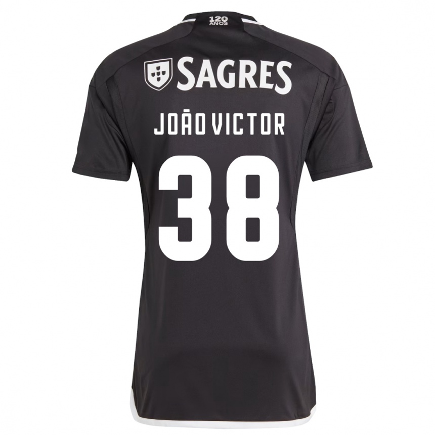 Vaikiškas João Victor #38 Juoda Išvykos Marškinėliai 2023/24 T-Shirt