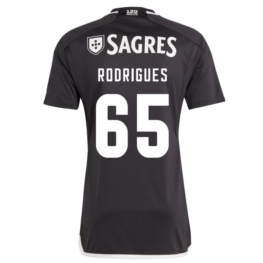 Vaikiškas Rafael Rodrigues #65 Juoda Išvykos Marškinėliai 2023/24 T-Shirt