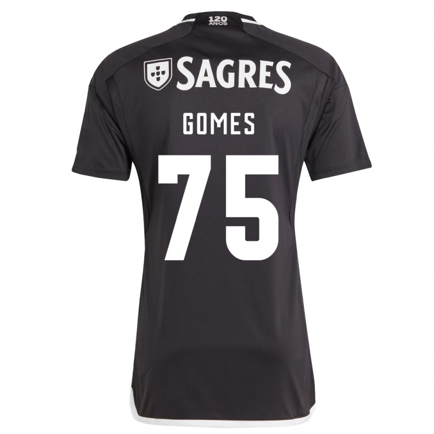 Vaikiškas André Gomes #75 Juoda Išvykos Marškinėliai 2023/24 T-Shirt