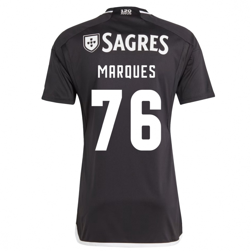 Vaikiškas Gustavo Marques #76 Juoda Išvykos Marškinėliai 2023/24 T-Shirt