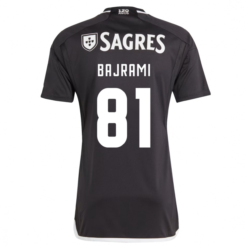 Vaikiškas Adrian Bajrami #81 Juoda Išvykos Marškinėliai 2023/24 T-Shirt